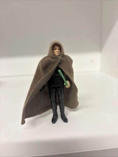 Vintage Star Wars RARE MOULDED FACE LUKE SKYWALKER JEDI KNIGHT SNAP CAPE KENNER
