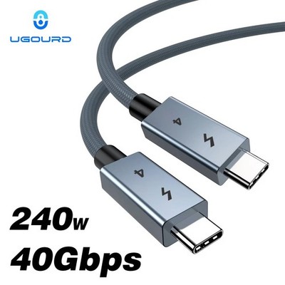 UGOURD USB4 Thunderbolt 4 USB C Cable 40Gbps 240W Fast Charge C to C MacBook iPa