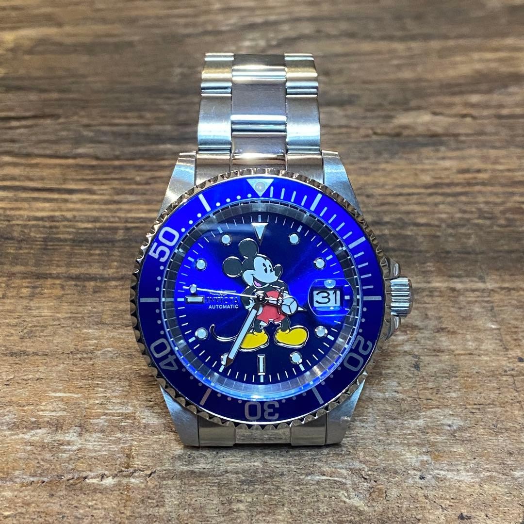 Invicta Mickey Mouse Automatic Watch Disney Blue Dial Used Ready to Ship image 6