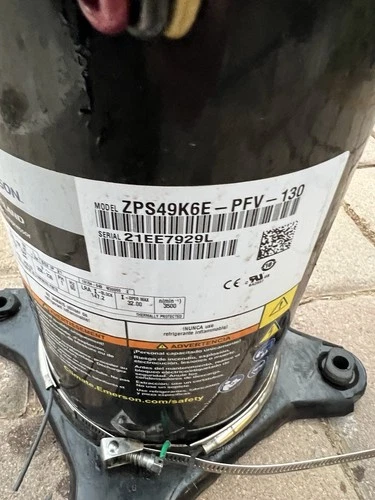 COPELAND SCROLL COMPRESSOR model ZPS49K6E - PFV -130 year 2021- 220v 2 stage