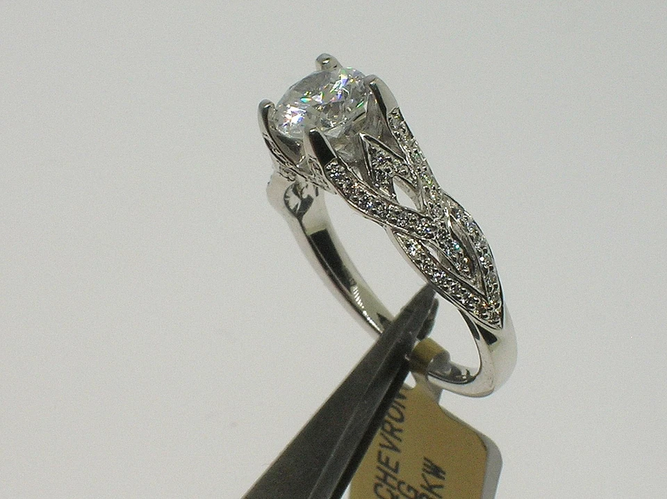 RITANI 18K GOLD MOUNTING R10115(A) 0.36CTW DIAMONDS SIZE 6.5 US-RETAIL $2,999.00 - Image 2 of 4