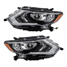 Fit For nissan Rogue 2017-19 Headlights Halogen Factory LED DRL Pair Left+Right