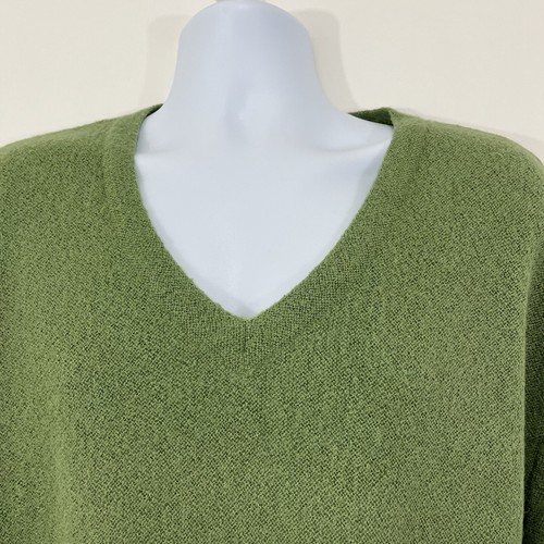 Peruvian Connection Sweater Mens Size XXL Green 100% Alpaca V Neck Long Sleeve - Picture 2 of 13
