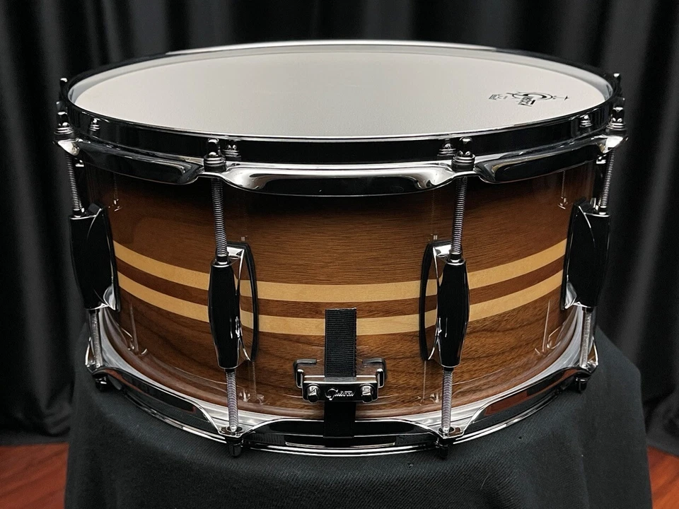Gretsch Full Range 6.5x14 Walnut Snare Drum With Maple Inlays - Image 3 of 4