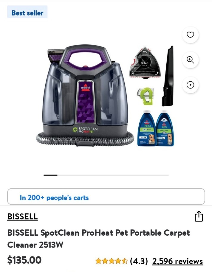 BISSELL Spot Clean Pro Heat Pet Carpet Cleaner 2513W 11120248081 eBay