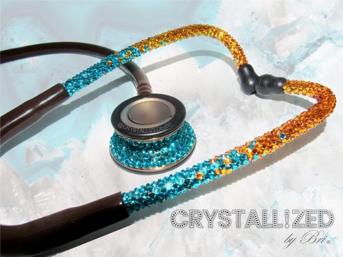 Bling Classic III Stethoscope AUSTRIAN CRYSTALS Bedazzled Dr Nursing Littmann - Picture 7 of 12