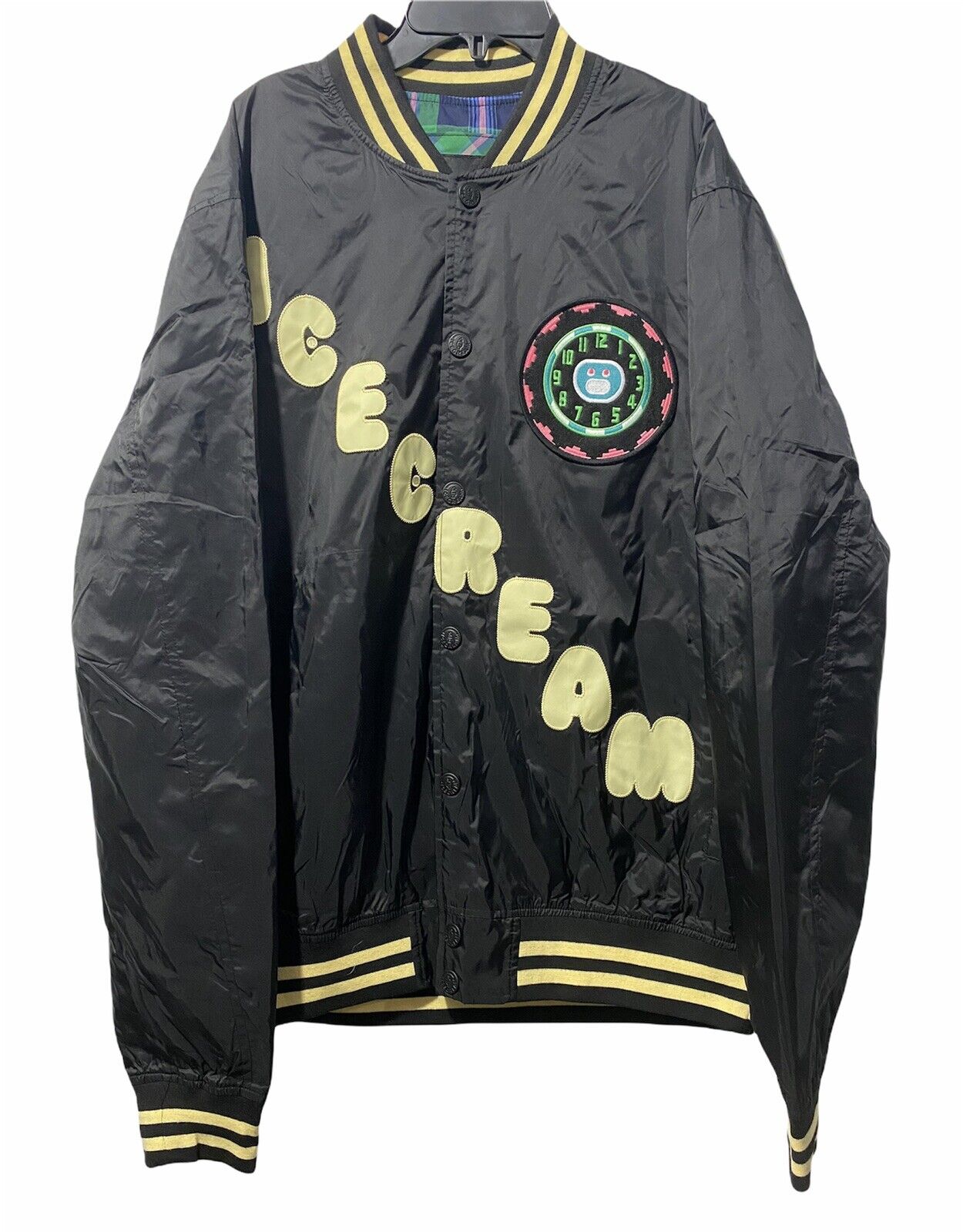 Billionaire Boys Club Ice Cream BBC Running Dog Black Varsity Coach Bomber  XL