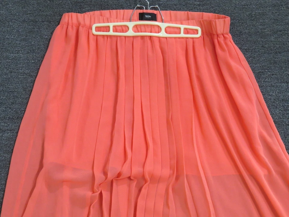 Falda Larga Mossimo Para Mujer XL Pull On Forrada En Capas Rosa Melocotón  Foto 2 de 4