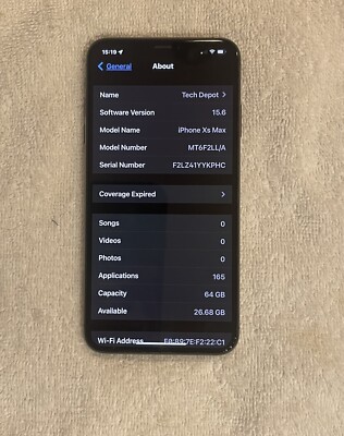 Apple iPhone XS Max - 64GB - Space Gray  (Unlocked) A1921 (CDMA + GSM)