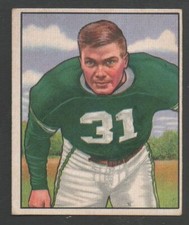 1950 Bowman Football Card #40 Richard Barwegan-Baltimore Colts Ex Card