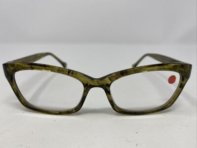 EyeOS Eyewear GWYNETH DMT 52-17-135 Olive Brown Full Rim Eyeglasses Frame Q388