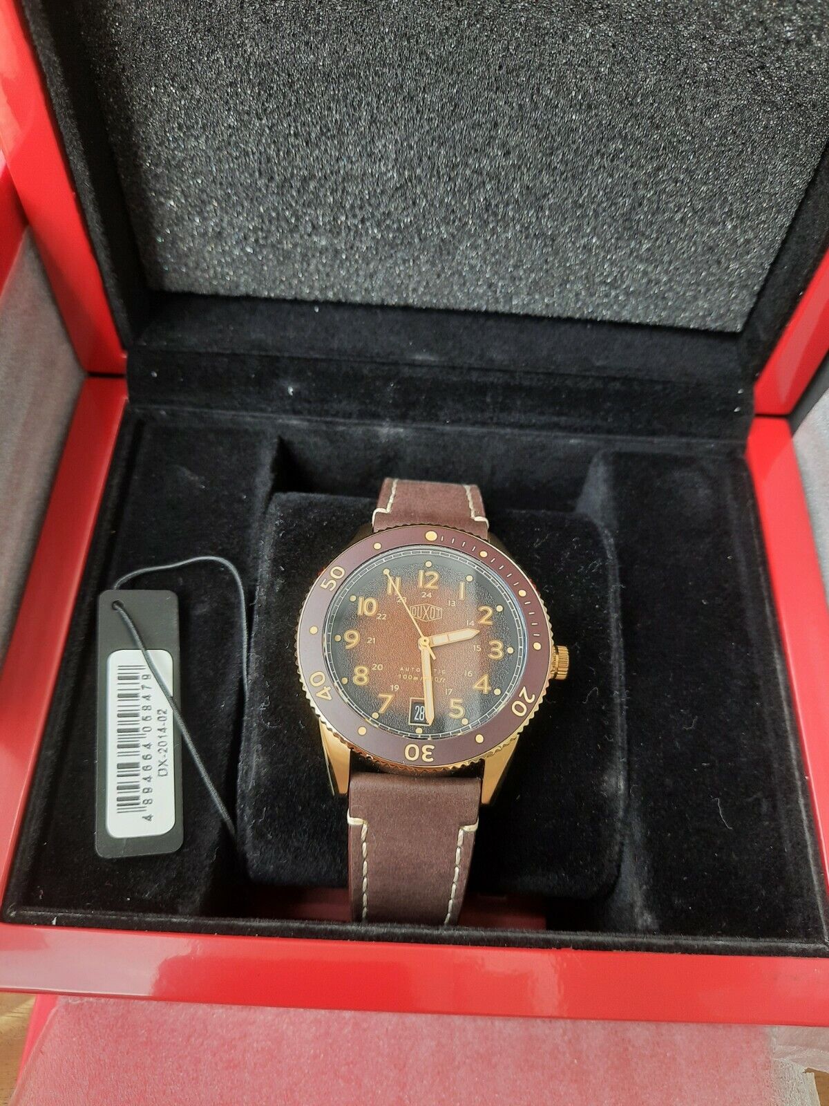 Duxot Velocita Fumee Brown Automatic 40 mm DX-2014-02 w Brown Leather Strap