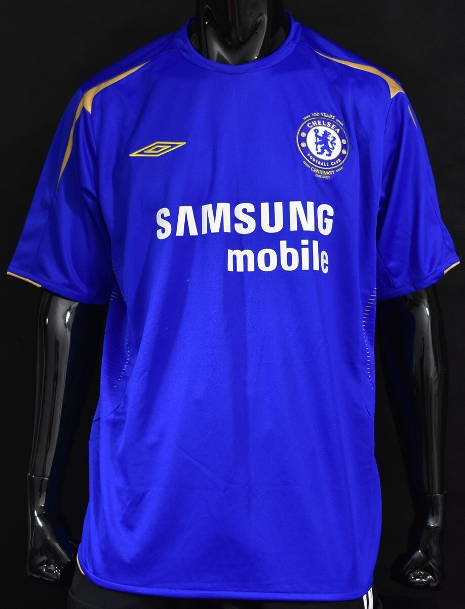 2005-06 UMBRO Chelsea FC Centenary 100 years Home Shirt DROGBA