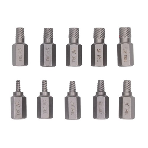 10PCS Screw Extractors Set Hex Head Multi Spline Broken Screws Bolts Removal - Bild 2 von 6