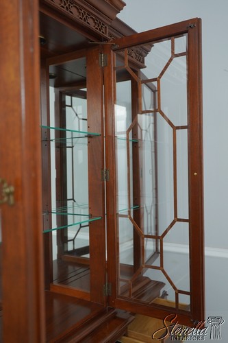 67227: STICKLEY 4 Door Mahogany Chippendale Style Breakfront China Cabinet - Picture 9 of 22