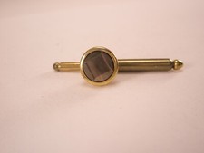 SINGLE 1 1/4" Gray Round Mother of Pearl Vintage Formal Tuxedo Shirt Stud c163