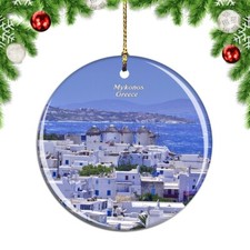Greece Mykonos Christmas ornament city travel souvenir