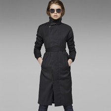 G-star Wmn Cocoon Minor Relax Trench Amber Wool Black Xl
