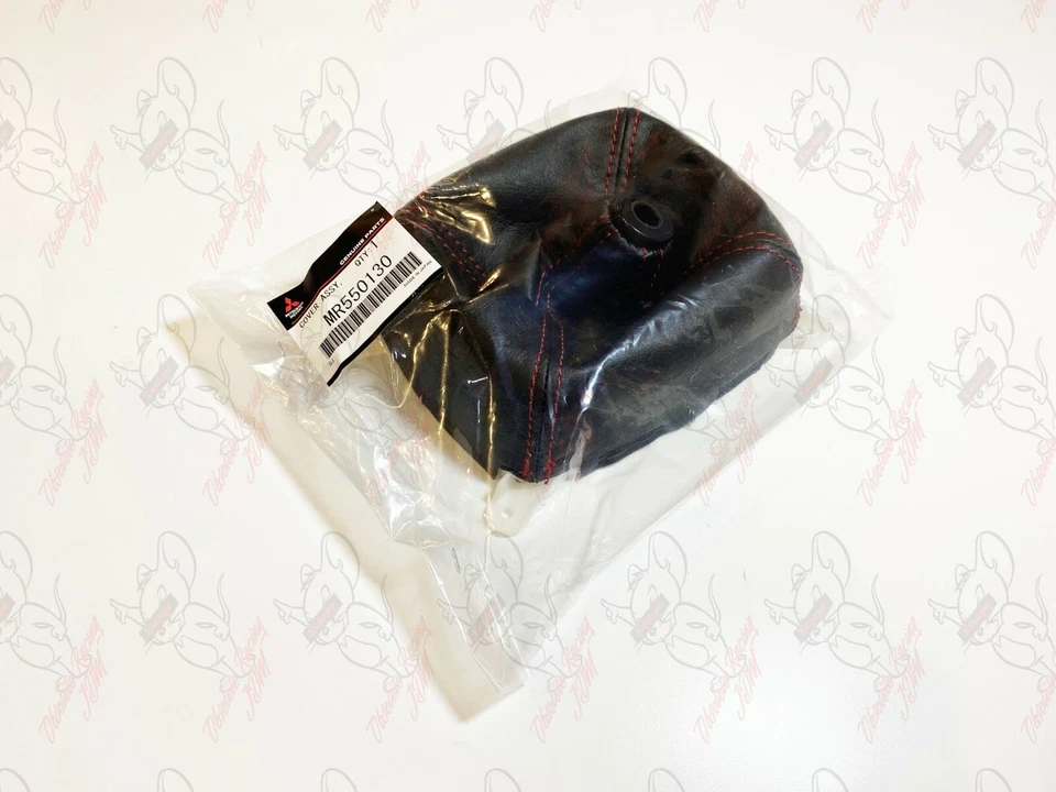 MITSUBISHI Lancer Evolution VI CP9A Genuine Red Stitched Shift Boot JDM - Image 4 of 4