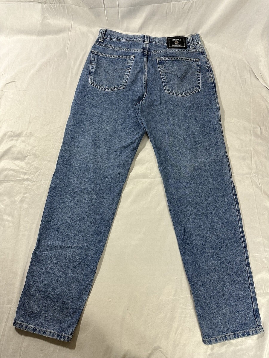 Versace Couture Jeans 36 Vintage, Light Blue, straight leg (Flaws