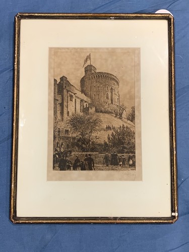 1887 Axel Herman Haig grabado Castillo de Westminster - Lápiz firmado - Imagen 3 de 12
