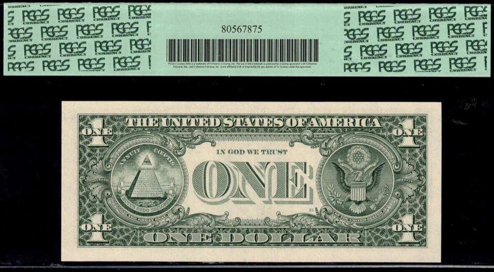 1999 $1 Federal Reserve Note - PCGS 64PPQ - Repeater Serial Number 33303330 - Image 3 of 3