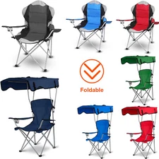 Folding Camping Chair Canopy Outdoor Yard Office Beach Chair Portable RelaxChair