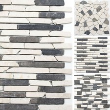 Mosaico In Pietra Naturale Pavimento In Marmo Mosaico A Stecche Mosaico