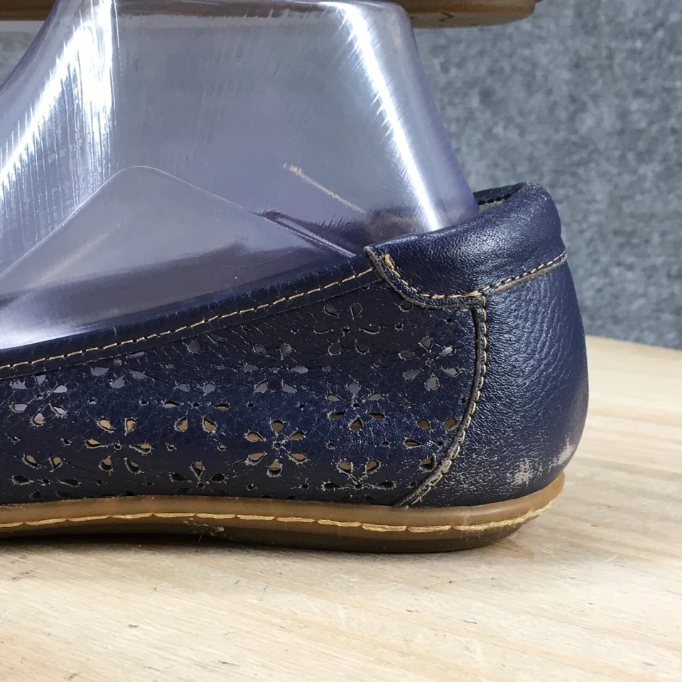 Zapatos Softspots para mujer 9,5 M recortados ballet planos cuero azul informales cómodos Foto 3 de 4