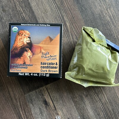 Light Mountain, Bio Haarfarbe und Spülung, Dunkelbraun, 113 g