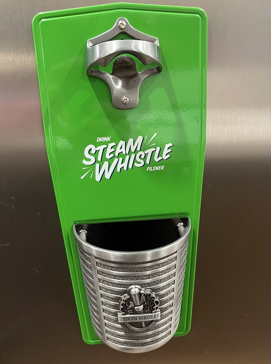 Steam Whistle Bottle Opener Fridge or Wall Mountable Bar Tool-image