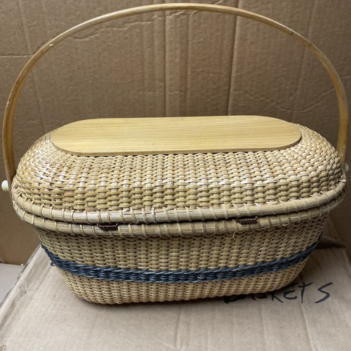 QVC Nantucket Style Picnic Basket Set New In Box / Y65 - Picture 4 of 6