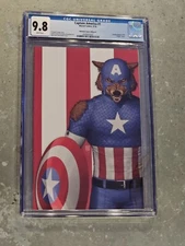 CAPTAIN AMERICA 1 vol 9🔥  CGC 9.8 MIDTOWN Cap WOLF G VIRGIN VARIANT🔥EXCLUSIVE