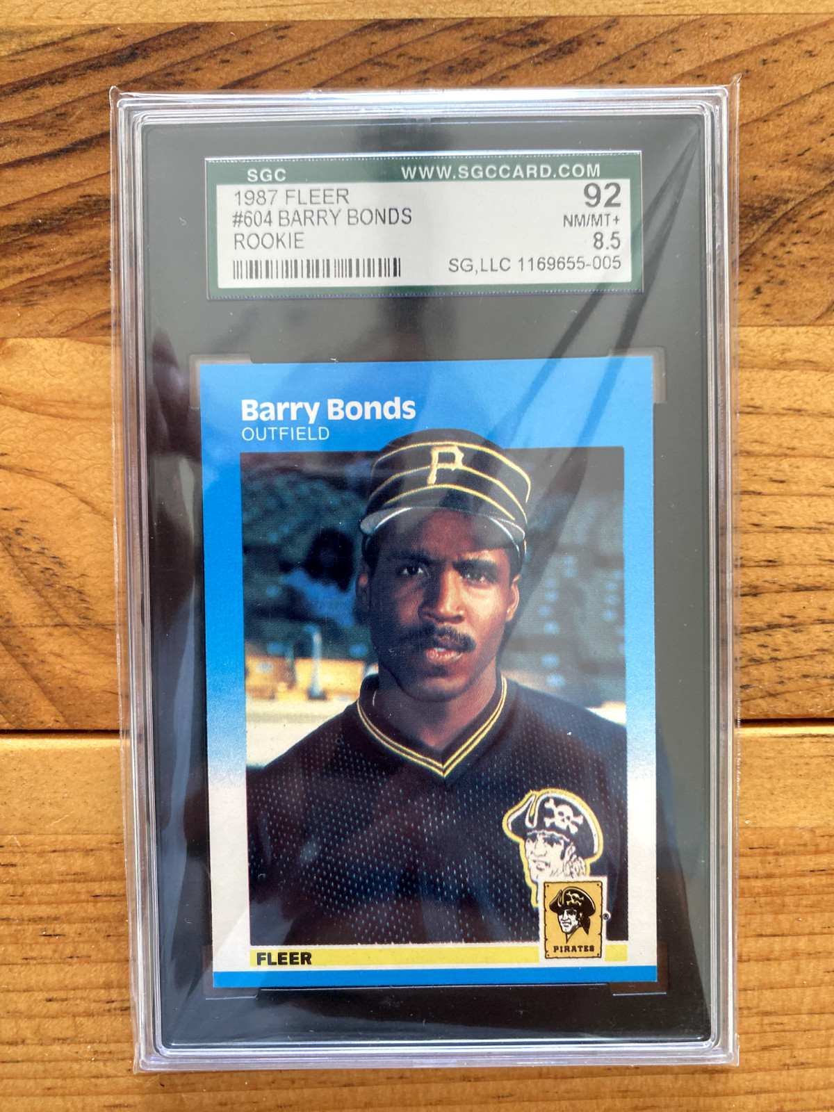 BARRY BONDS 1987 FLEER ROOKIE CARD #604 SGC NM MINT PLUS 8.5 92 3371Q