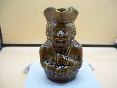 Vintage Bennington Pottery Rockingham Brown Glaze Toby Jug Pitcher | eBay