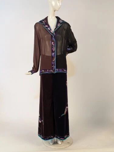 Terciopelo Emilio Pucci Ropa, Calzado y Accesorios Vintage