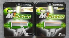 2 Packs of Gillette m3 power 8 cartridges Each (16 Total) New Sealed 