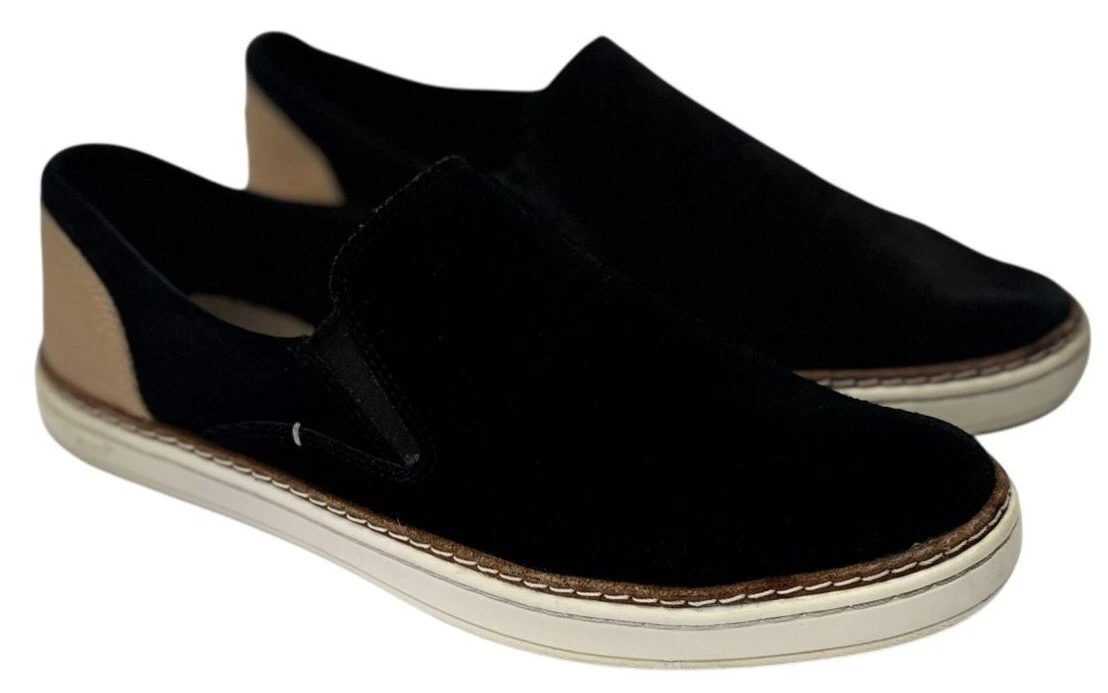 Scarpe slip on UGG in camoscio marrone e nero da donna taglia 9