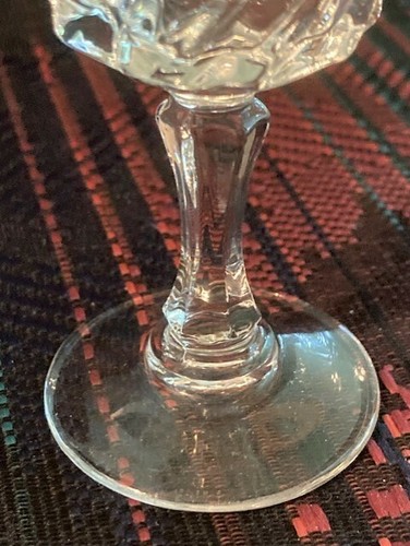 Cordial Gläser geschliffenes Glas Spirale Säulenstiel Klarglas Vintage - Bild 11 von 12