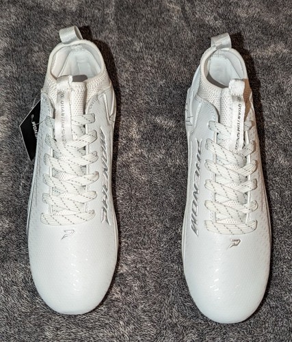 QUANTUM SPEED: FOOTBALL CLEATS WHITE by Phenom Elite Sz-12