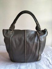 VINTAGE DARK OLIVE REAL LEATHER BAG BORSA A SPALLA A MANO MARELLA MADE IN ITALY