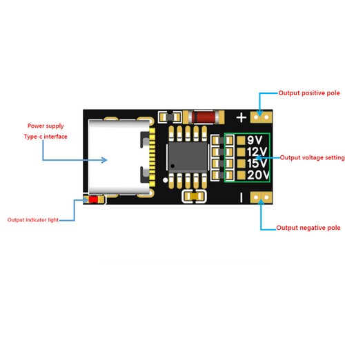 Placa señuelo tipo C módulo USB 9V 12V 15V 20V PD3.0/2.0 QC3.0/2.0 - Imagen 2 de 21