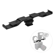 Metal Cold Shoe Mount Bracket with 3 Cold Shoe Mounting for Installing Y5G1