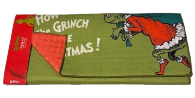 Dr. Seuss The Grinch Christmas Dish Drying Mat Kitchen 20''x15'' NEW