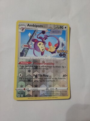 Pokmon TCG Ambipom Pokemon GO 057/078 Reverse Holo Common Colorless NM | eBay Pokmon TCG Ambipom Pokemon GO 057/078 Reverse Holo Common Colorless NM | eBay