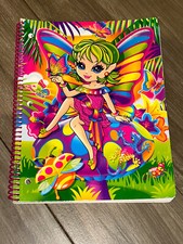 Vintage Lisa Frank Tropical Rainbow Fairy Layla Butterfly Spiral Notebook Paper