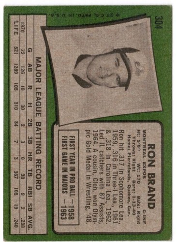 TOPPS CANADIAN MONTREAL EXPOS 15 BASEBALL CARD 2 AUTOGRAPH VINTAGE 1969-1971 MLB - Picture 4 of 24