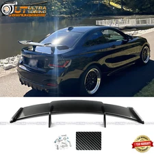 For BMW G80 M3 G82 M4 GT Style High-Kick Rear Trunk Spoiler Wing Carbon Fiber Lk