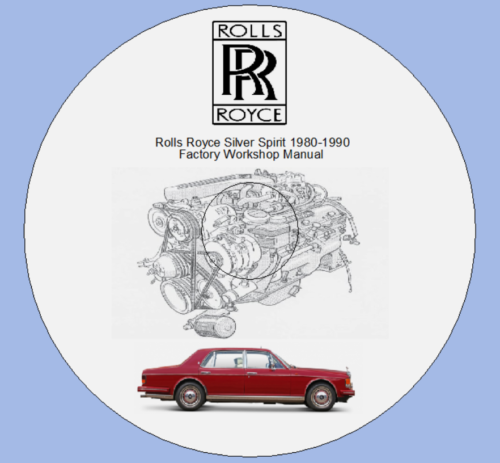 Rolls Royce Silver Spirit 1980-1990 Factory Workshop Manual - CD or Download - Afbeelding 1 van 4