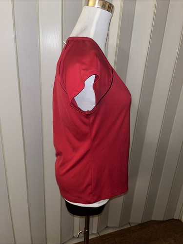 Champion Short Sleeve Athletic Shirt Women's Medium Semi-Fitted Stretch Red - Picture 2 of 8